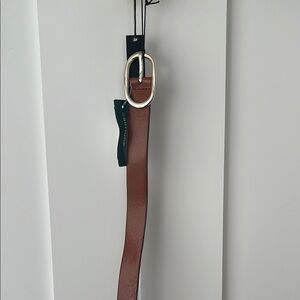 CLEARANCE Simons Brown Leather Belt with Silver/gold Buckle Size XL